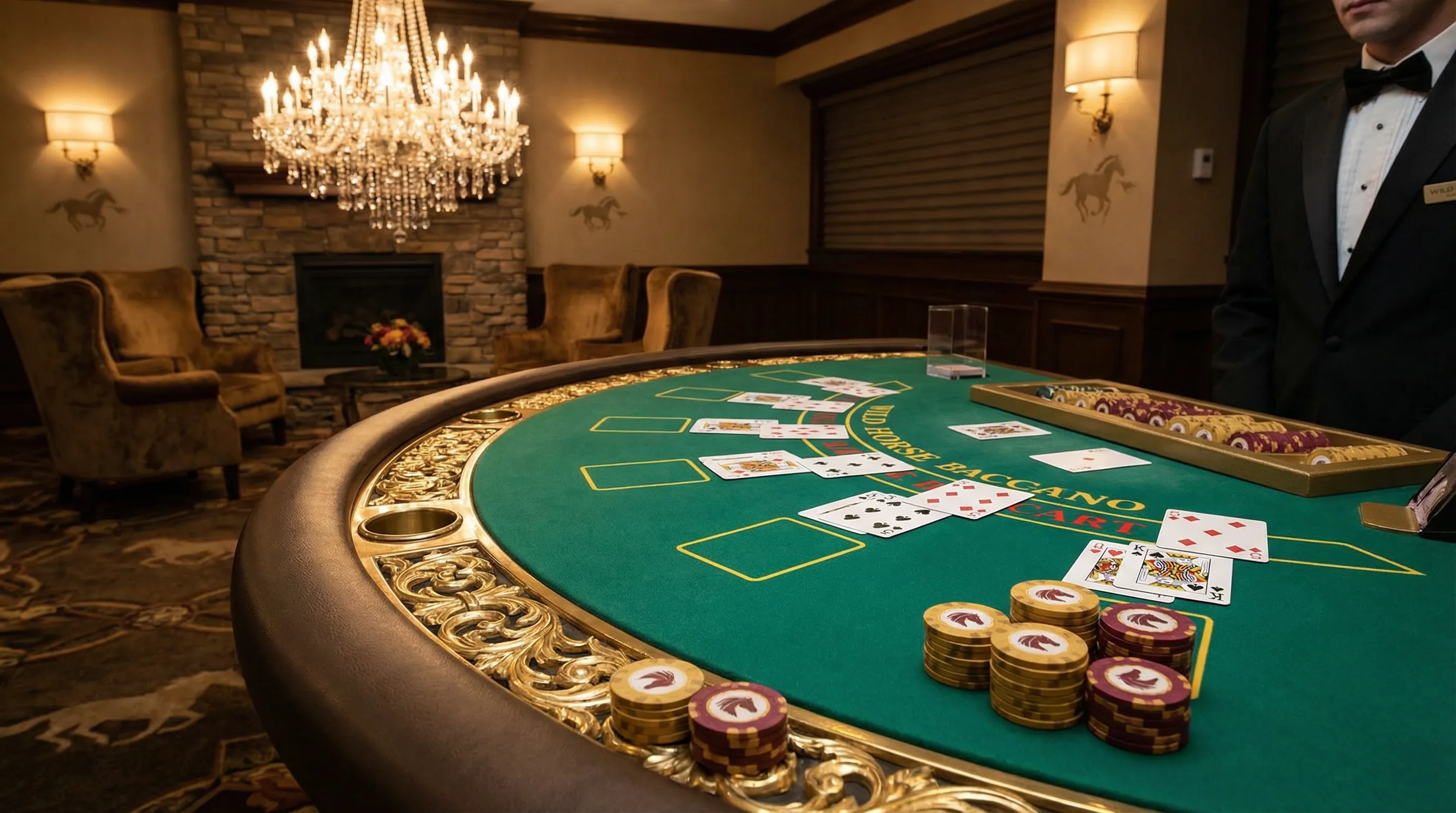 Mesa de bacará elegante no donaldbet